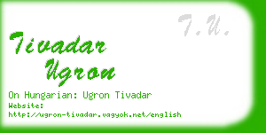 tivadar ugron business card